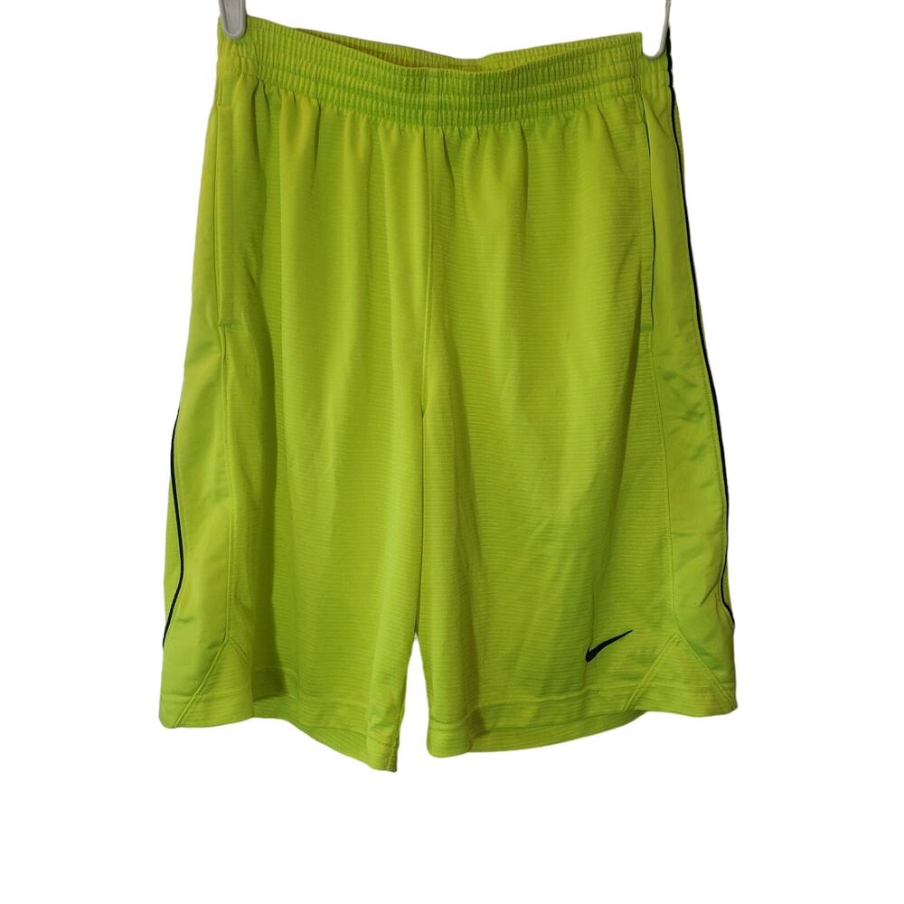 Nike Men’s Lime Green Pull-On Athletic Basketball Casual Shorts Size M